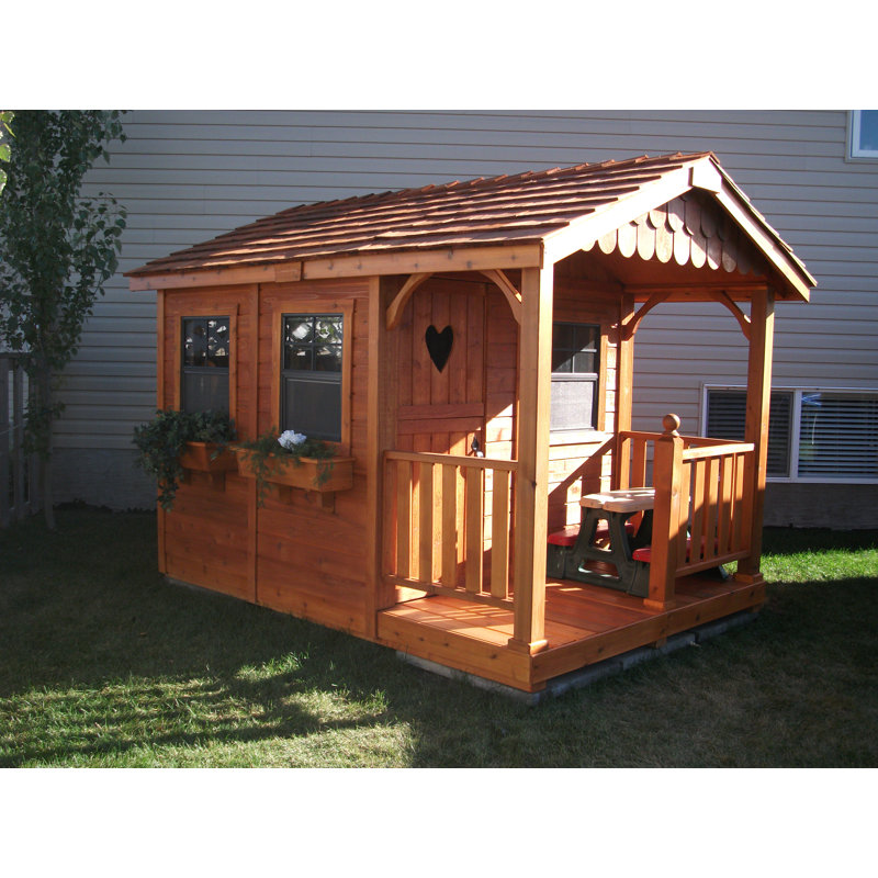 Outdoor Living Today 6 ft. W x 9 ft. D Sunflower Cedar Wood Playhouse